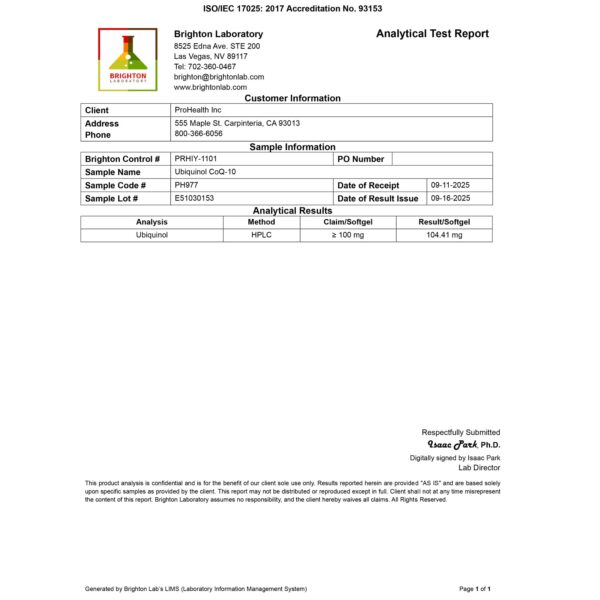 Frente de envase ProHealth