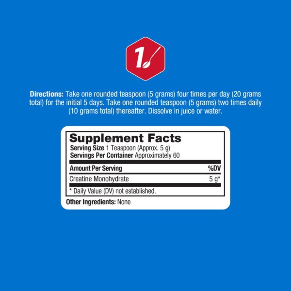Version 1.0.0 Medición de porción de 5 g de ProLab Creatina Monohidratada