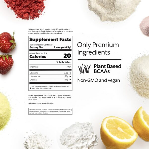 Promix BCAA sabor Strawberry Lemon etiqueta lateral