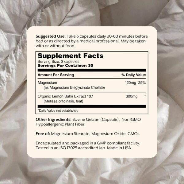 Etiqueta frontal del suplemento Promix Nutrition Relax