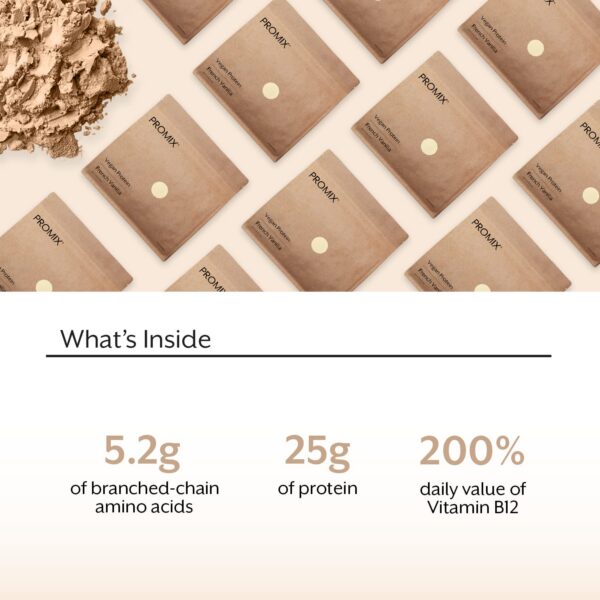 Promix proteína vegana vainilla etiqueta nutricional