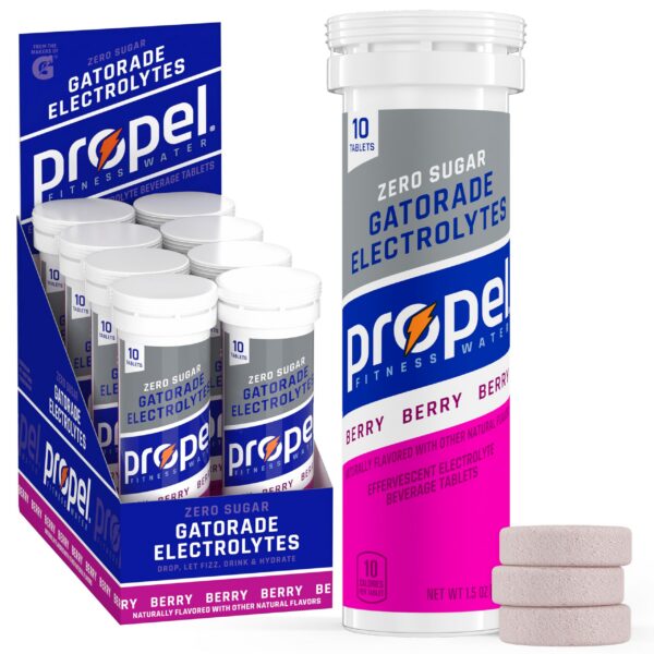 Propel tableta fitness sabor berry paquete de 8 tubos