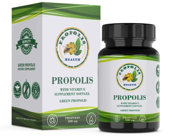Propolis Health cápsulas 1000 mg etiqueta frontal