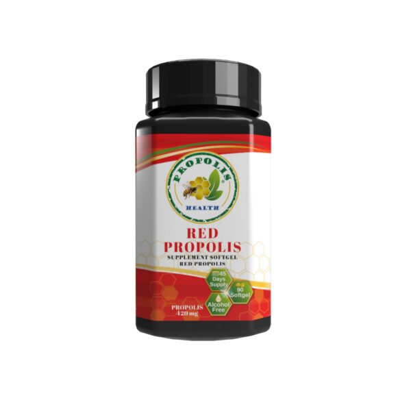 Etiqueta del envase Propolis Health Red Propolis