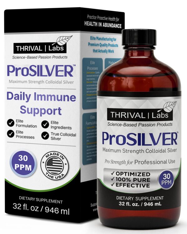 Frente de frasco ProSILVER Black Label 32 oz