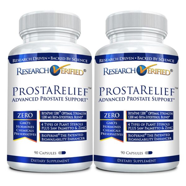 Frascos Prosta Relief suplemento Saw Palmetto para salud prostática