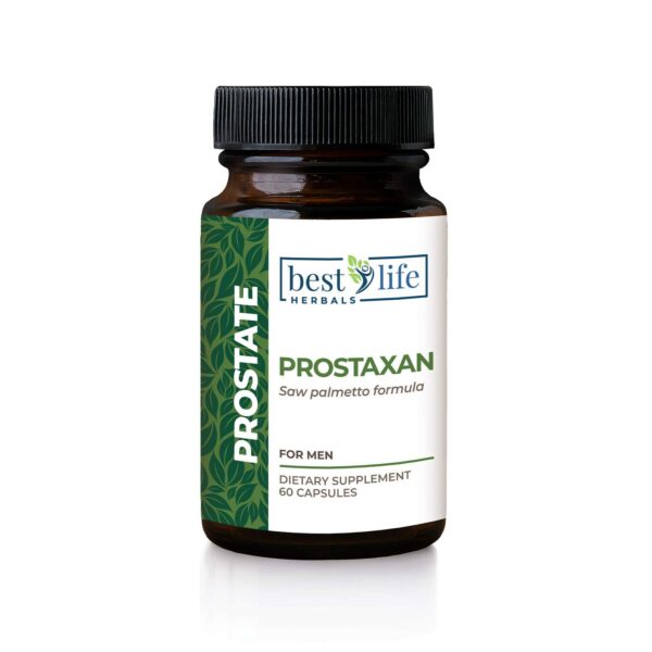 Frasco suplemento ProstaXan Saw Palmetto para salud próstata masculino