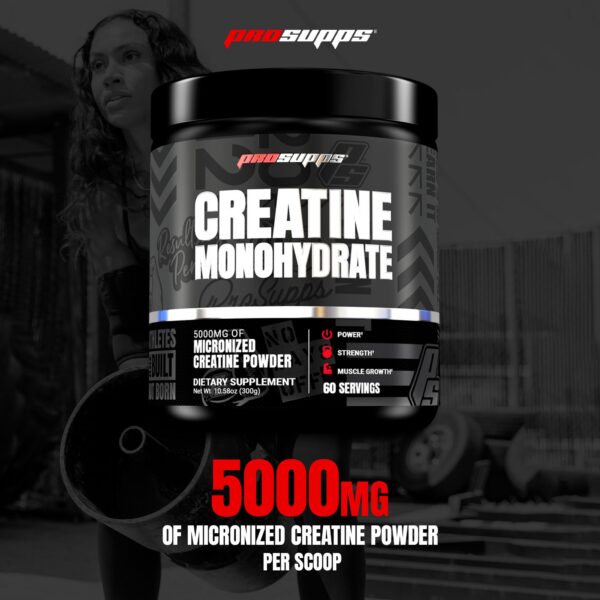 Detalle de etiqueta PROSUPPS Creatine Monohydrate Powder