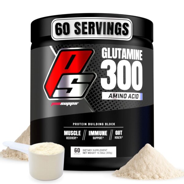 Frente del envase PROSUPPS Glutamine300 polvo L-Glutamina