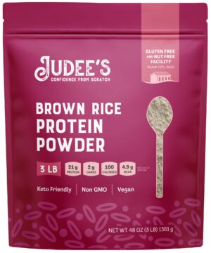 Polvo proteína arroz integral Judee's bolsa 3 libras