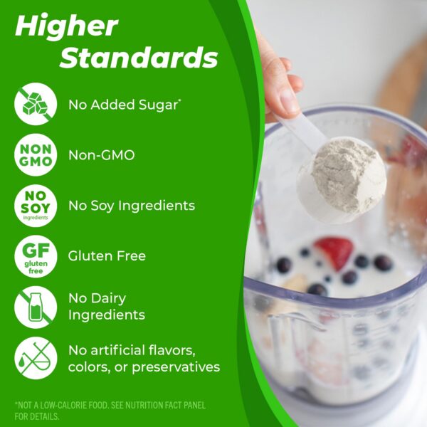 Proteína vegana Orgain con ingredientes orgánicos y saludables