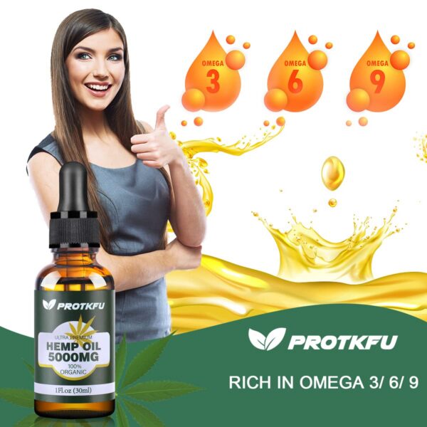 Etiqueta de ProTKFU Hemp Oil Omega 3-6-9