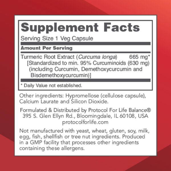 Protocol Curcumina cápsulas veganas suplemento 60 unidades