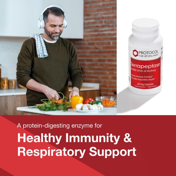 Frasco lateral Serrapeptase Protocol For Life Balance