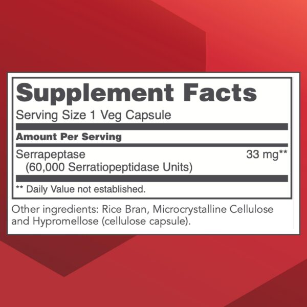 Etiqueta de Serrapeptase Protocol For Life Balance
