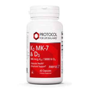 Protocol For Life Balance suplemento K2 MK-7 y vitamina D3 botella