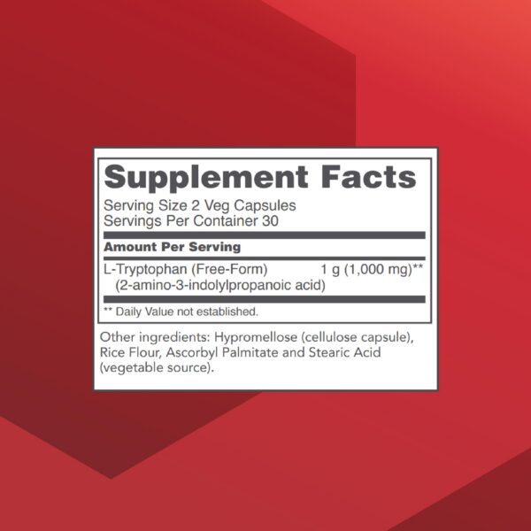 Version 1.0.0 Botella de Protocol L-Tryptophan 500 mg lateral