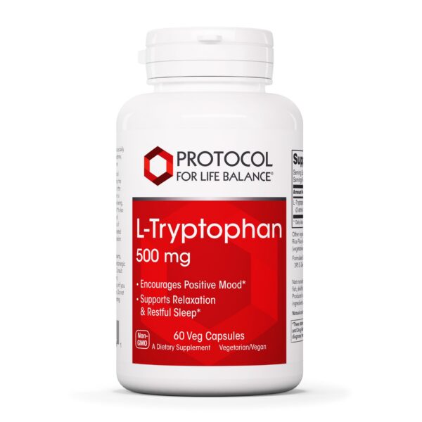 Version 1.0.0 Etiqueta frontal de Protocol L-Tryptophan 500 mg