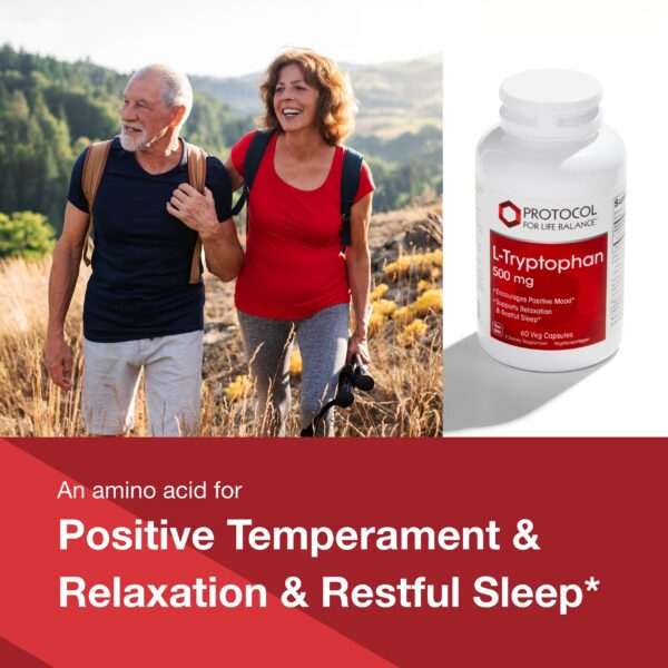 Version 1.0.0 Etiqueta posterior de Protocol L-Tryptophan 500 mg