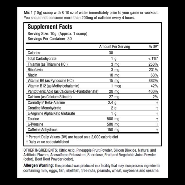 Envase y etiqueta de Proven4 pre-entrenamiento