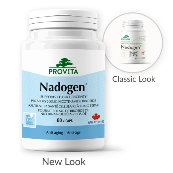 Etiqueta PROVITA Nadogen cápsulas para metabolismo energético