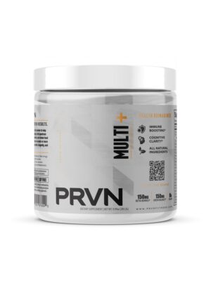 Version 1.0.0 PRVN Multi+ greens suplemento en polvo sabor naranja cremosa envase frontal