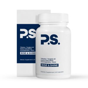 PS Rise & Shine suplemento Horny Goat Weed y Maca botella frontal