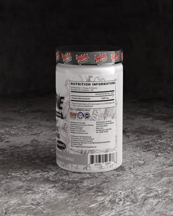 Version 1.0.0 Psycho Pharma Creatine monohidrato etiqueta lateral