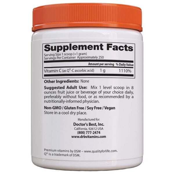 Pulvo vitamina c Doctor's Best para apoyo inmunológico