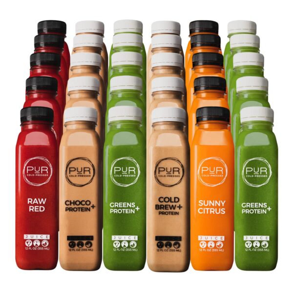 PUR Powerhouse Jugo detox 5 días con proteína vegana botella