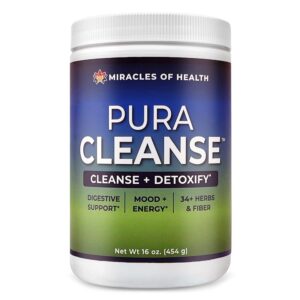 Version 1.0.0 Pura Cleanse mezcla de 34 hierbas y fibra para detox natural