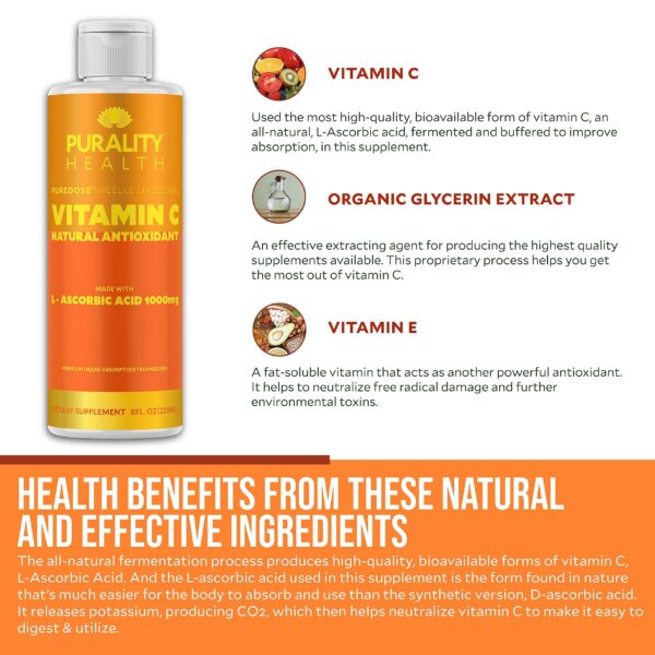 Etiqueta frontal Vitamina C 1000 mg liposomal