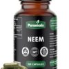 Envase frontal Puranicals Neem 320 cápsulas suplemento herbal