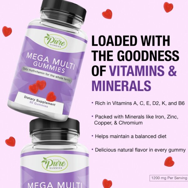 Gomitas multivitamínicas Pure By Nature primer plano