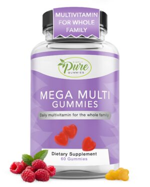 Pure By Nature Mega Multivitamínicas gomitas frasco frontal