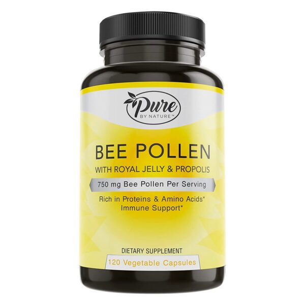 Polen de abeja y propóleo en frasco
