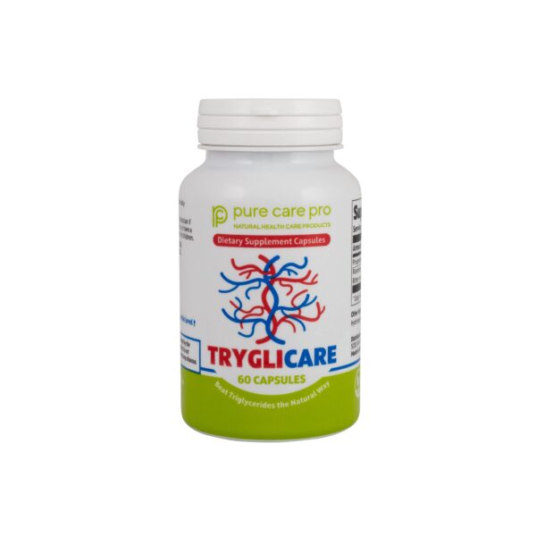 Frasco de Pure Care Pro Tryglicare mostrando su empaque