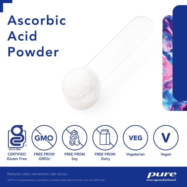 Pure Encapsulations ácido ascórbico suplemento apoyo inmune