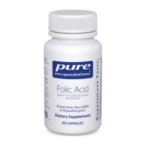 Pure Encapsulations ácido-fólico suplemento hipoalergénico 60 cápsulas