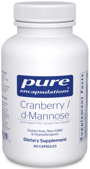 Version 1.0.0 Frasco Pure Encapsulations cápsulas arándano D-mannosa salud urinaria