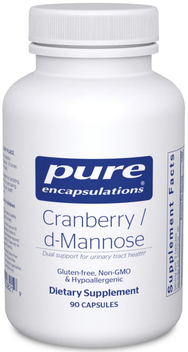 Version 1.0.0 Frasco Pure Encapsulations cápsulas arándano D-mannosa salud urinaria