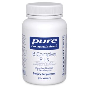 Pure Encapsulations B-Complex Plus suplemento de vitaminas B 120 cápsulas