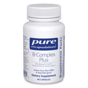 Version 1.0.0 Pure Encapsulations B-Complex Plus botella para salud neurológica