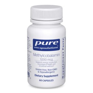 Frasco de Pure Encapsulations B12 60 cápsulas