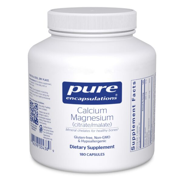 Pure Encapsulations calcio magnesio citrato etiqueta