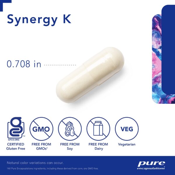 Pure Encapsulations cápsulas Synergy K saludables