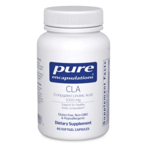 Pure Encapsulations CLA botella y etiqueta frontal
