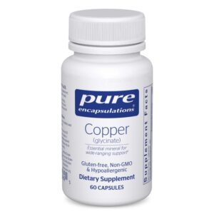 Version 1.0.0 Pure Encapsulations Copper Glycinate botella frontal