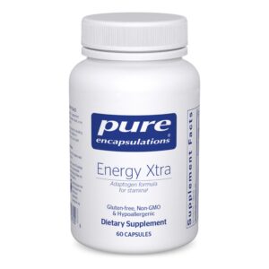 Pure Encapsulations Energy Xtra frasco con 60 cápsulas