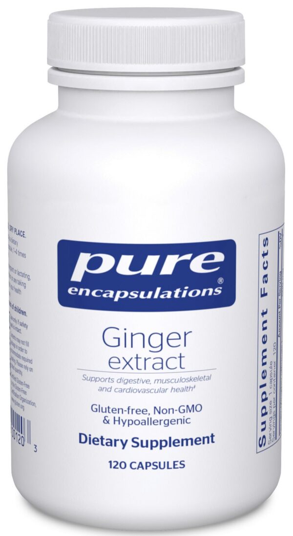 Pure Encapsulations extracto de jengibre suplemento 120 cápsulas